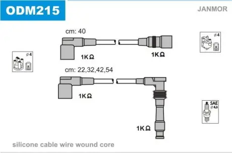 Дріт високої напруги JANMOR ODM215