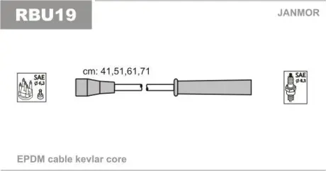 Дріт високої напруги JANMOR RBU19
