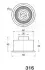 MAZDA натяжний ролик 323 / 626/XEDOS 9 2,0 JAPANPARTS BE316 (фото 2)