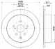 TOYOTA диск гальмівний задн.Lexus RX 450h 09- JAPANPARTS DP268C (фото 2)