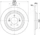 HYUNDAI Диск гальмівний GRANDEUR (IG) 3.0 GDI 16- JAPANPARTS DPH26C (фото 2)
