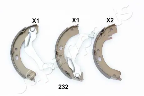 TOYOTA колодки ручного гальма Corolla 02- JAPANPARTS GF232AF