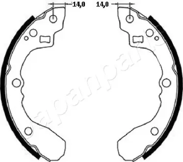 Комплект тормозных колодок JAPANPARTS GF398AF