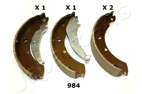 VW щоки гальмівні задн.Polo 09-,SKODA Rapid JAPANPARTS GF984AF