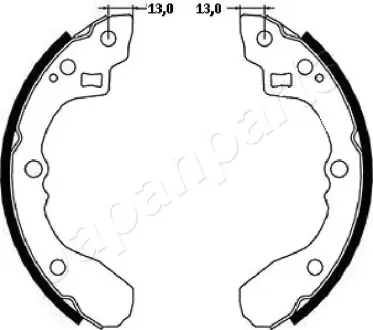 Комплект тормозных колодок JAPANPARTS GFK12AF