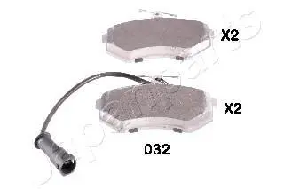Комплект тормозных колодок, дисковый тормоз JAPANPARTS PA032AF