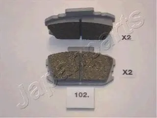 Комплект тормозных колодок, дисковый тормоз JAPANPARTS PA102AF