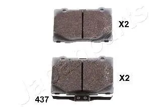 Комплект тормозных колодок, дисковый тормоз JAPANPARTS PA437AF