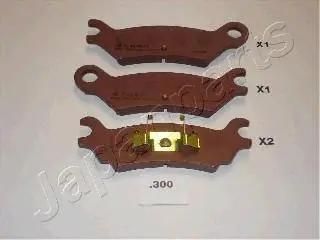 Комплект тормозных колодок, дисковый тормоз JAPANPARTS PP300AF