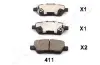 Комплект тормозных колодок, дисковый тормоз JAPANPARTS PP411AF (фото 1)