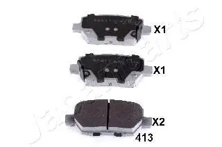 Комплект тормозных колодок, дисковый тормоз JAPANPARTS PP413AF
