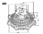 Віскомуфта вентилятора MITSUBISHI L300 JAPANPARTS VC500 (фото 3)