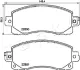 Колодки тормозные передние Subaru Fofester, Impreza, XV (15-) JAPKO 50713 (фото 1)