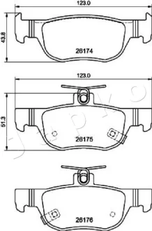 Колодки гальмівні дискові задні Mazda 3 (18-), CX30 (19-) JAPKO 51320
