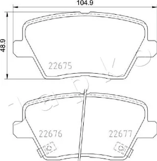 Колодки гальмівні дискові задні Hyundai i30 (16-)/KIA Ceed (18-) JAPKO 51K15