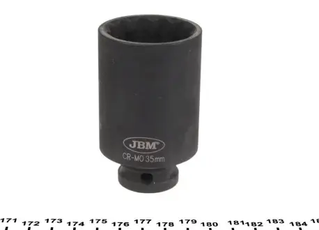 Головка торцева ударна 1/2" 35 мм 12-граней Long 78 мм JBM 11618