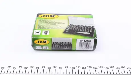 набір інструментів комбінований 1/4" (головки, біти) 37 од. (хромовані) JBM 52198