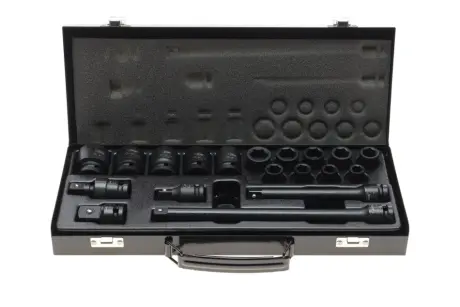 Набір ударних головок 1/2" 10-27 мм 19 од. та 2 подовжувача JBM 52345