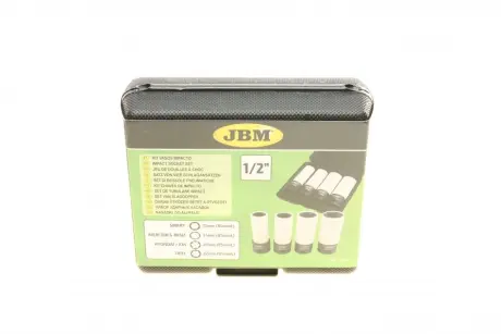 Набір ударних головок 1/2" для шиномонтажу 15-17-21-22 мм JBM 53587