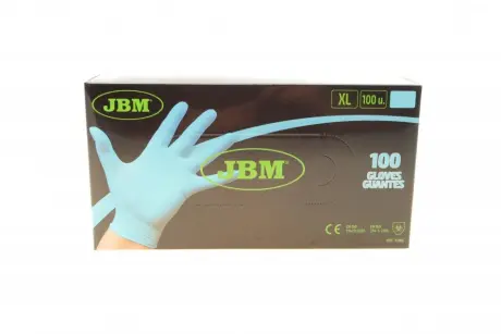 Рукавиці нітрилові (XL) 100шт (3.5mil) (блакитні) JBM 53986