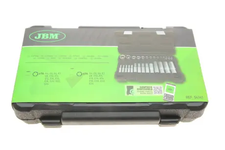 набір головок E-профілем 1/4", 3/8", 1/2" E4-24 28 од. JBM 54141