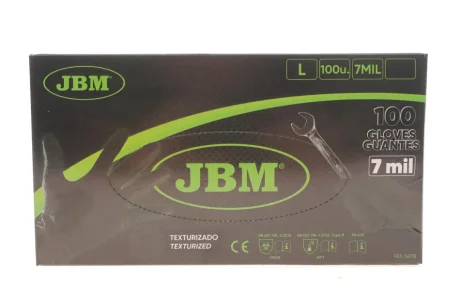 Рукавиці нітрилові (L) 100шт (7mil) (чорні Diamond texture) JBM 54178