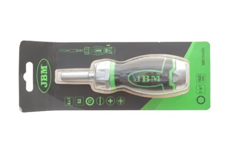 викрутка із тріскачкою M6 та біти 6 од. JBM 54551