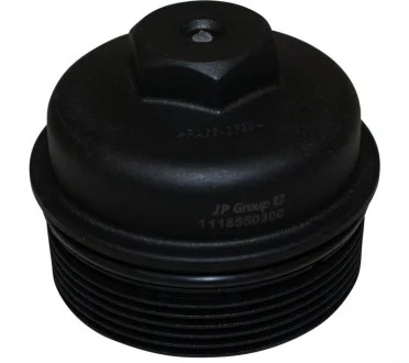 VW Кришка корпусу оливного фільтра EOS (1F7, 1F8) 1.4/1.6 06-, GOLF V 1.4/1.6 03-, AUDI A3 (8P1) 1.6 FSI 03-07 JP GROUP 1118550300