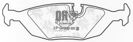 Комплект тормозных колодок, дисковый тормоз JP GROUP 4963700119