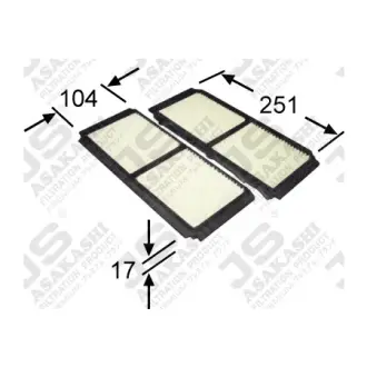 ФІЛЬТР ПОВІТРЯ JS ASAKASHI AC0157SET