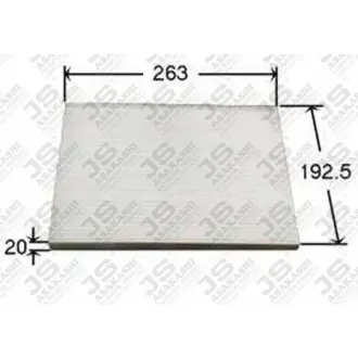 Cabin air filter, element. Фильтр салона, кондиционера, воздушный, элемент JS ASAKASHI AC207J