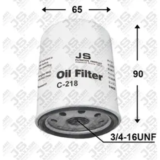 Oil filter, Spin-On. Фильтр масляный, накручиваемый JS ASAKASHI C218J