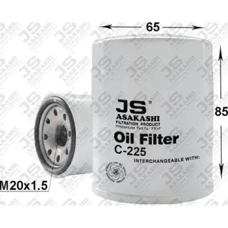 Oil filter, Spin-On. Фильтр масляный, накручиваемый JS ASAKASHI C225J