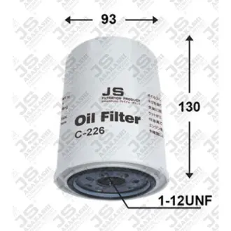Oil filter, Spin-On. Фильтр масляный, накручиваемый JS ASAKASHI C226J