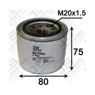 Oil filter, Spin-On. Фильтр масляный, накручиваемый JS ASAKASHI C304J