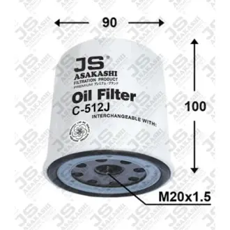 Oil filter, Spin-On. Фильтр масляный, накручиваемый JS ASAKASHI C512J