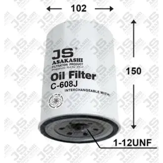 Oil filter, Spin-On. Фильтр масляный, накручиваемый JS ASAKASHI C608J