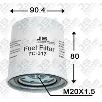 Fuel filter, Spin-On. Фильтр топливный, накручиваемый JS ASAKASHI FC317J