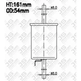 Fuel filter, In-line. Фильтр топливный, проточный JS ASAKASHI FS9644
