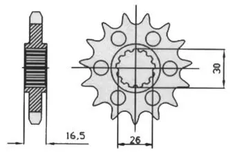 Передня зірка JT SPROCKETS 100-461-16 (фото 1)