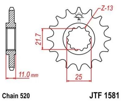 Передня зірка JT SPROCKETS 100-462-16