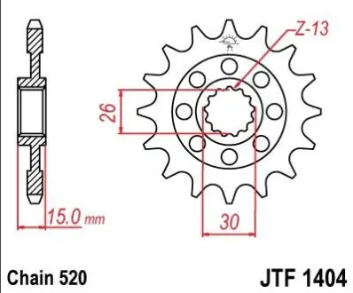 Передня зірка JT SPROCKETS 100-472-16