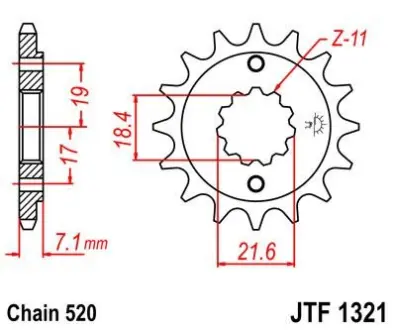 Передня зірка MOTO JT SPROCKETS 101-442-14