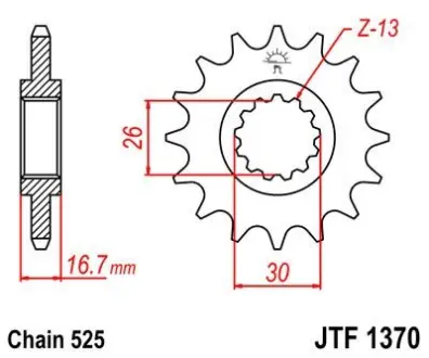 Передня зірка MOTO JT SPROCKETS 101-564-16