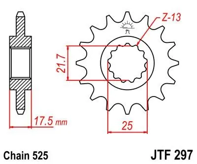 Передня зірка MOTO JT SPROCKETS 101-571-15 (фото 1)