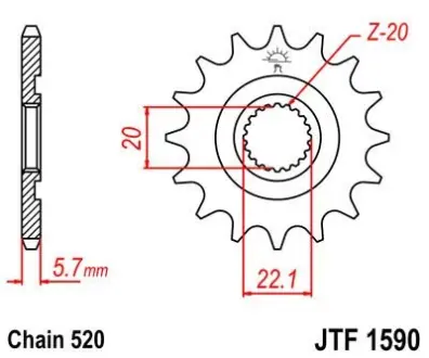Передня зірка MOTO JT SPROCKETS 102-412-13