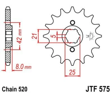 Передня зірка MOTO JT SPROCKETS 10242415