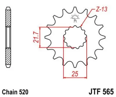 Передня зірка MOTO JT SPROCKETS 102-461-15