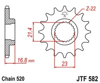 Передня зірка MOTO JT SPROCKETS 102-482-16