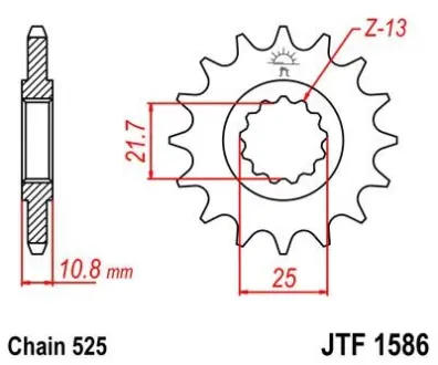 Передня зірка MOTO JT SPROCKETS 102-565-16